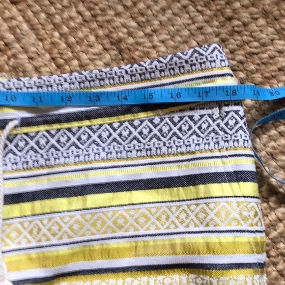 ANN Taylor Loft striped cotton blend shorts with drawstring. Size 12. - Picture 6 of 9